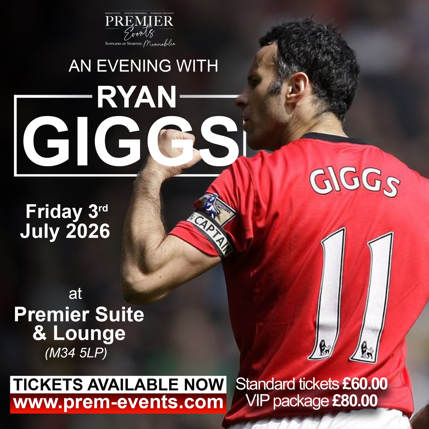 An Evening with Ryan Giggs - Friday 3rd July