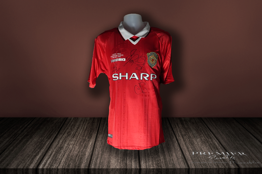 Manchester United Signed Shirt – Cole, Irwin, May & Brown