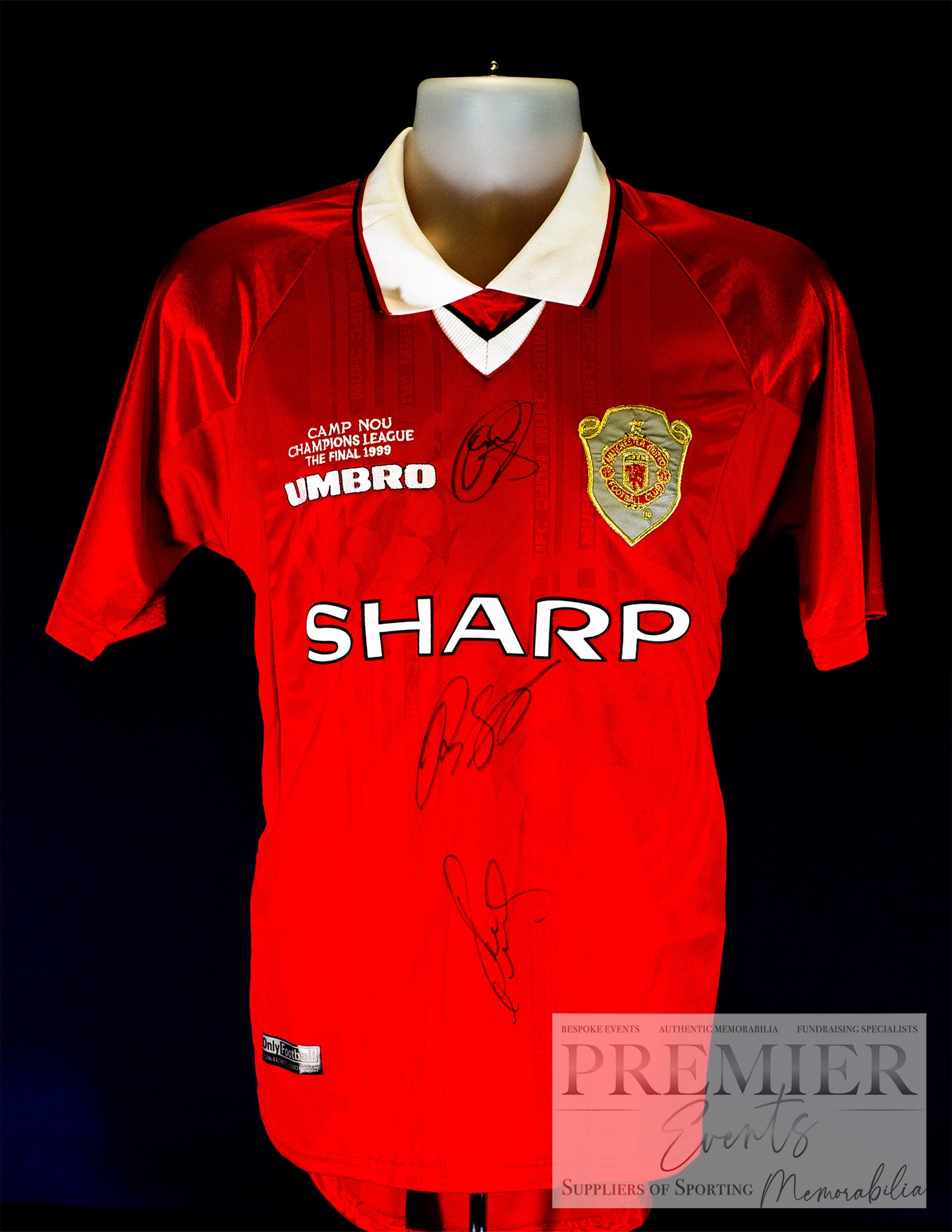 Ole, Giggs, Scholes Manchester United Signed Shirt