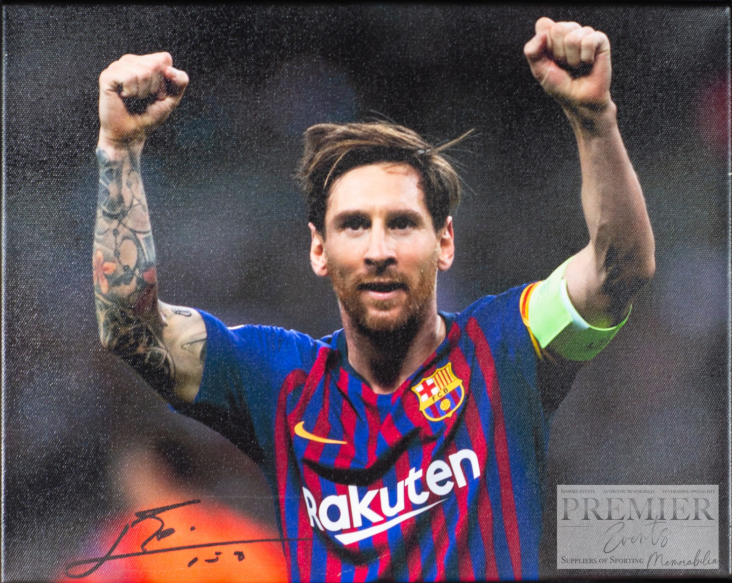 Lionel Messi Signed Canvas