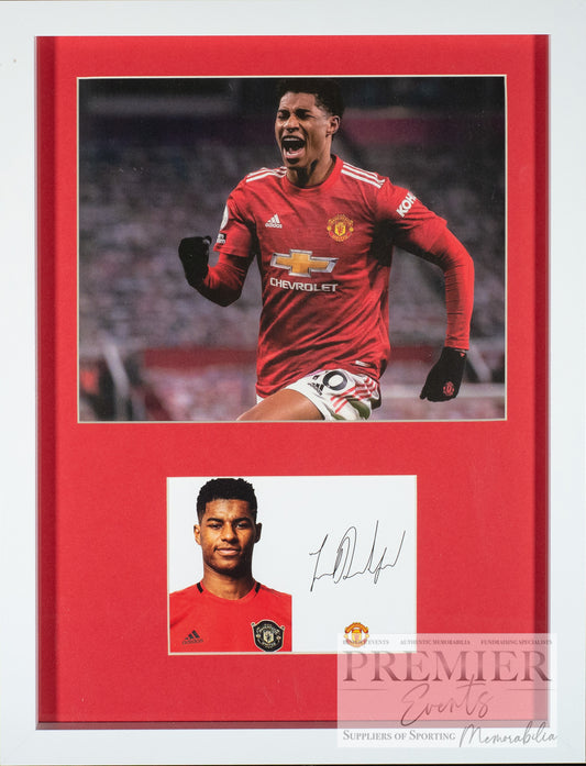 Marcus Rashford Manchester United Signed Card