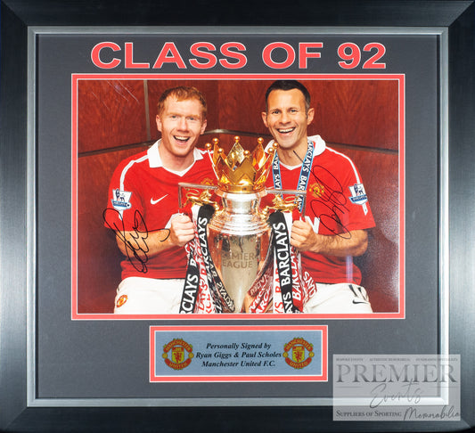 Class Of 92 Giggs and Scholes Signed Photo