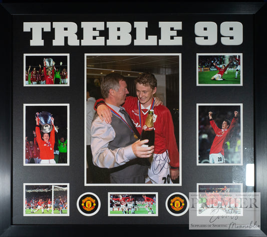 Treble 99 Ole Gunnar Solskjaer Signed Photo