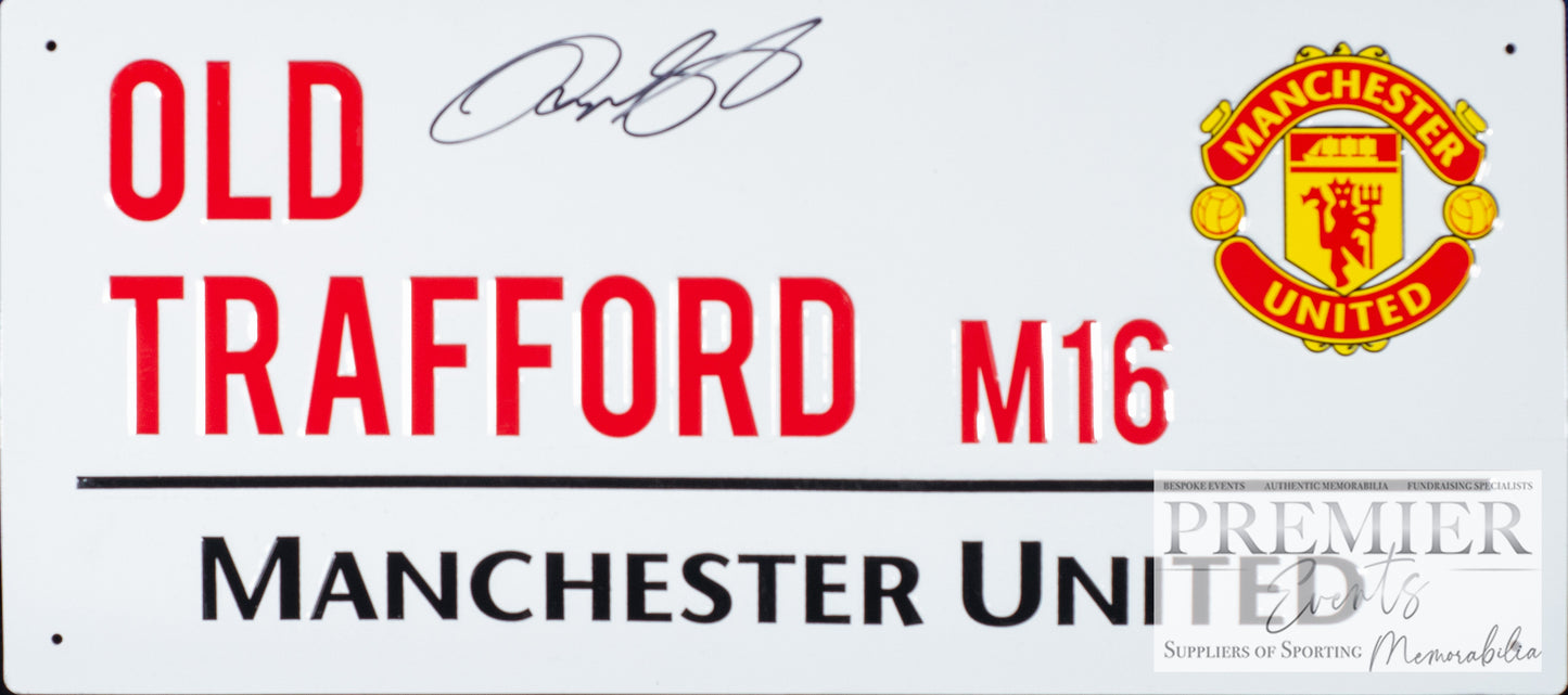 Ryan Giggs Manchester United Signed Street Sign