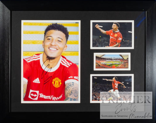 Jadon Sancho Manchester United Signed Photo