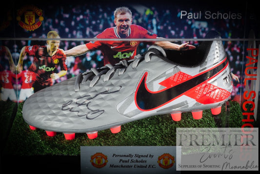 Paul Scholes Manchester United Signed Boot